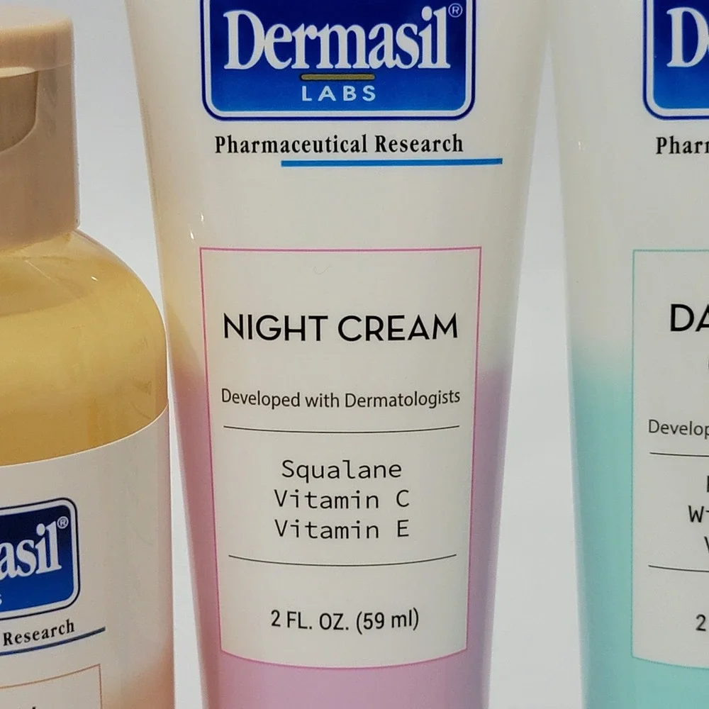 Dermasil Labs 8pc Facial Skincare Cleanser Toner Serum Cream AHA Vitamin C